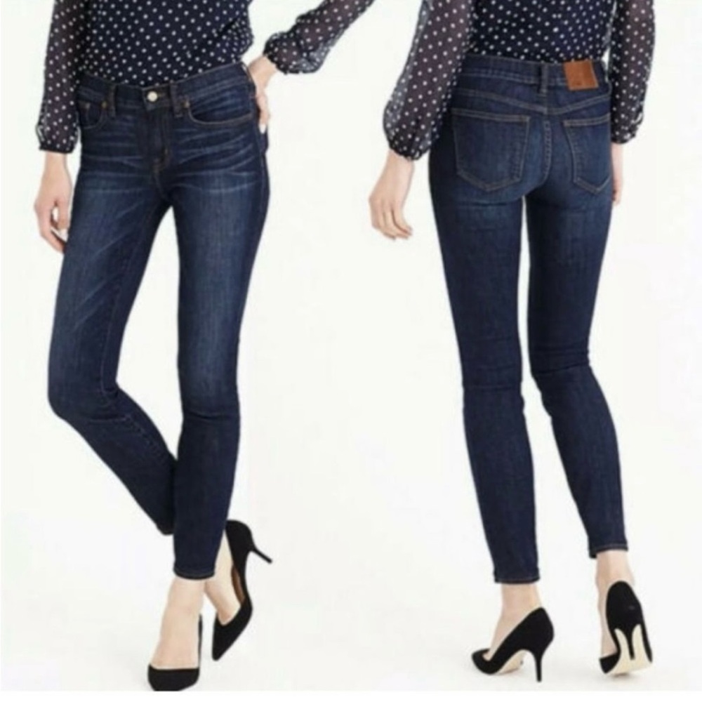 NEW J.Crew Jeans 9” Mid-Rise Skinny Dark Denim 4 27